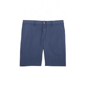 NEW SCOTT BARBER men's linen blend shorts in navy